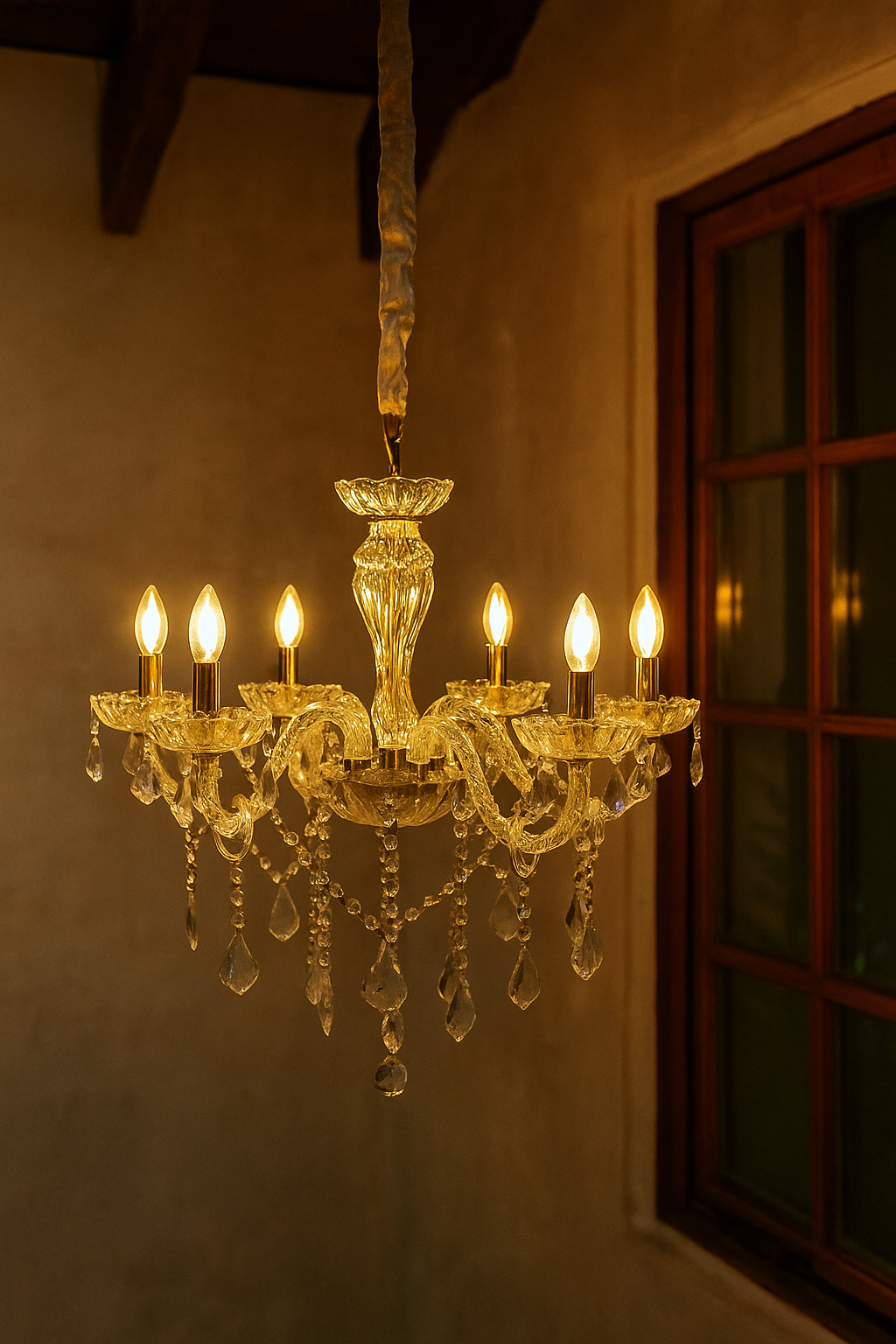 HDC  8-Light Crystal Radiance Premium Glass Chandelier