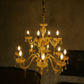 HDC  12-Light Imperial Amber Glow Royal Glass Italian Chandelier For Living Room