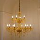 HDC  12-Light Imperial Amber Glow Royal Glass Italian Chandelier For Living Room
