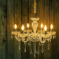 HDC  6-Light Clear Glass  Crystal Radiance Italian Chandelier
