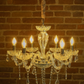 HDC  6-Light Clear Glass  Crystal Radiance Italian Chandelier