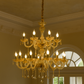 HDC 24-Light Multi-Tier Royal Amber Grandeur Glass Italian Chandelier