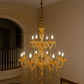HDC 24-Light Multi-Tier Royal Amber Grandeur Glass Italian Chandelier