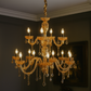 HDC 24-Light Multi-Tier Royal Amber Grandeur Glass Italian Chandelier