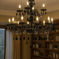 HDC 24-Light Midnight Imperial Multi-Tier Black Glass Italian Chandelier