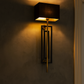 HDC Modern Wall Lamp with Black Fabric Shade & Gold Linear Frame