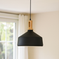 HDC UrbanForge Black & Gold Industrial Pendant Light For Living Room