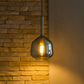 HDC Smoke-Glass Pendant Light with Gold Accents For Living Room