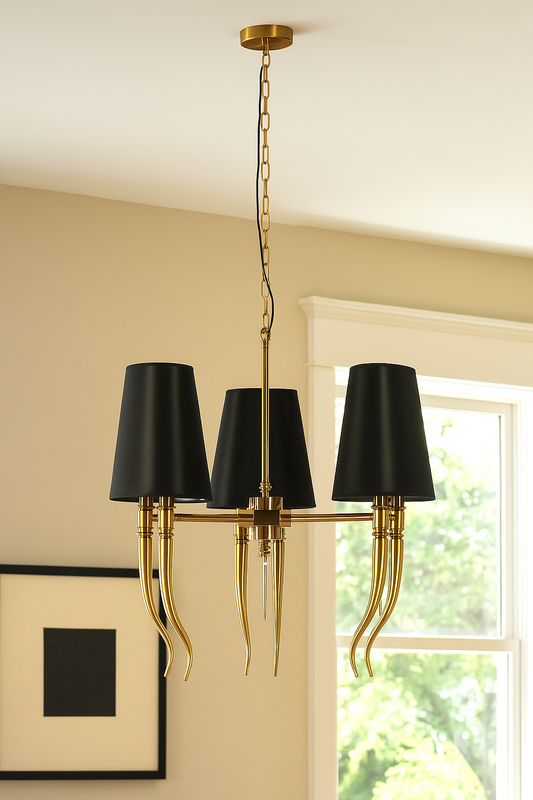 HDC Black & Gold Elephant Tusk Modern Pendant Light for Living Room