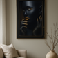 HDC Noir Gold Luxe Portrait Art Canvas Painting Home Decor Crystal Wall Painting