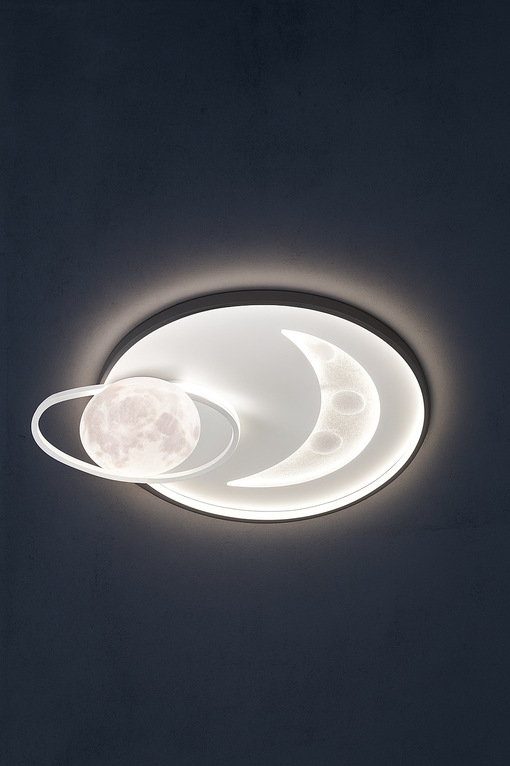 HDC Moon & Crescent Galaxy Design Lunar Orbit LED Ceiling Light