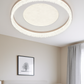 HDC Luxury Frosted Halo Panel Crystal Crown LED Ceiling Light
