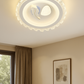 HDC Artistic Crystal Rim Panel Feather Aura LED Ceiling Light