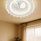 HDC Artistic Crystal Rim Panel Feather Aura LED Ceiling Light