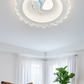 HDC Artistic Crystal Rim Panel Feather Aura LED Ceiling Light
