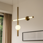 HDC Frosted Bar & Globe Design Modern Linear Balance Pendant Light