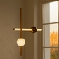 HDC Frosted Bar & Globe Design Modern Linear Balance Pendant Light
