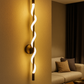HDC Modern Artistic 24W Black Spiral LED Wall Light for Living Room