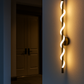 HDC Modern Artistic 24W Black Spiral LED Wall Light for Living Room