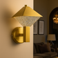 HDC 6W Decorative Crystal Golden Frost Prism LED Wall Light