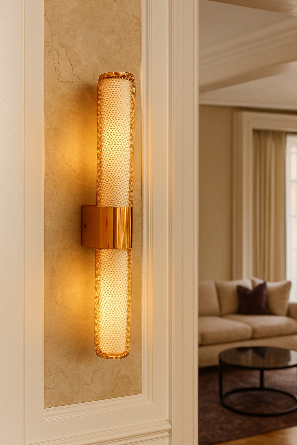Hdc Modern Rose Gold Wall Light – Premium Cylindrical LED Wall Lamp