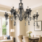 HDC 16-Light Grand Design Luxury Pearl Black Crystal Chandelier For Living Room