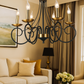 HDC 6-Light Decorative Classic Matt Black & Antique Gold Chandelier