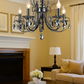 HDC 5-Light Elegant Pearl Black Crystal Chandelier For Living Room