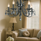 HDC 5-Light Elegant Pearl Black Crystal Chandelier For Living Room