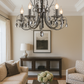 HDC 5-Light Elegant Pearl Black Crystal Chandelier For Living Room