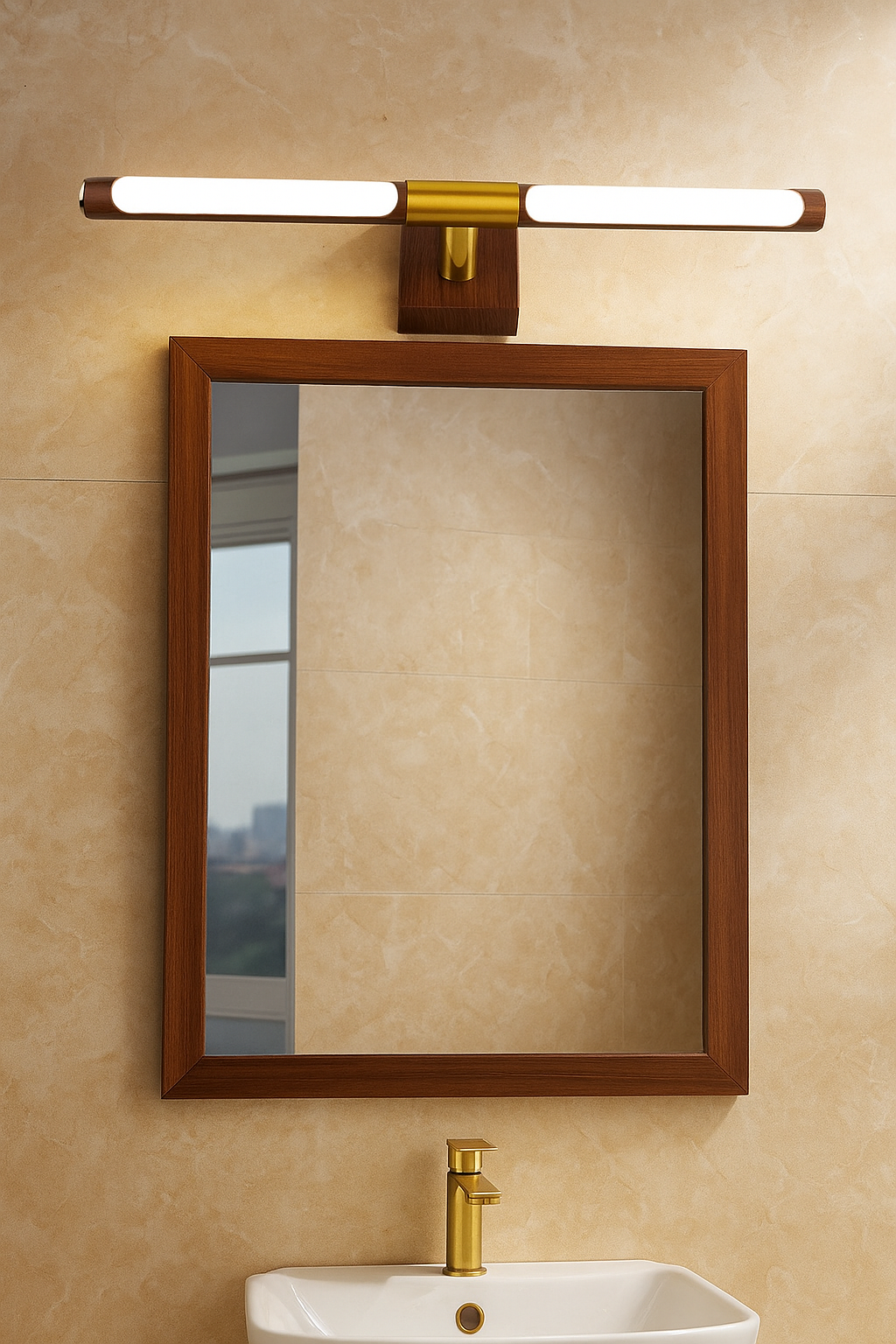 HDC 12W Dual-Tone Gold & Walnut Picture Accent Light (3-Color LED)