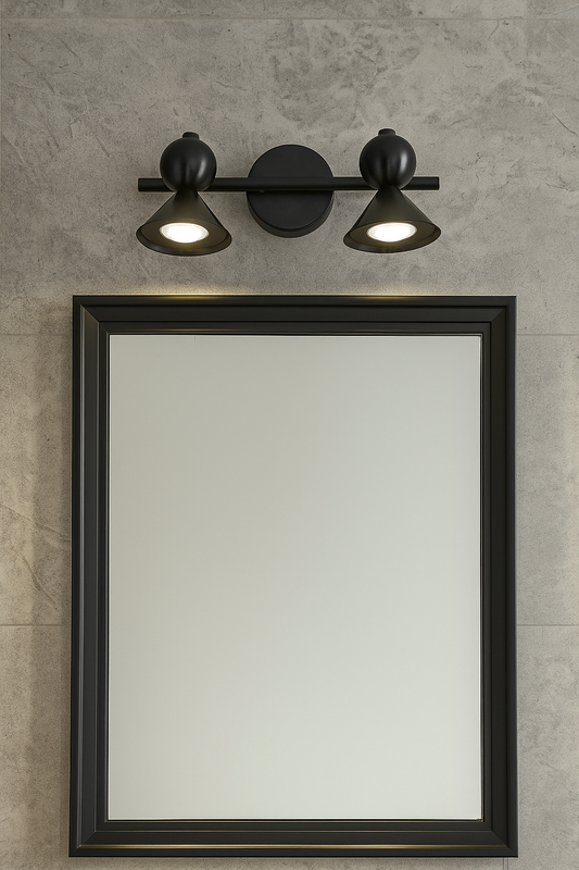 HDC Dual Focus 2×5W Matte Black Adjustable Spotlight Wall Light