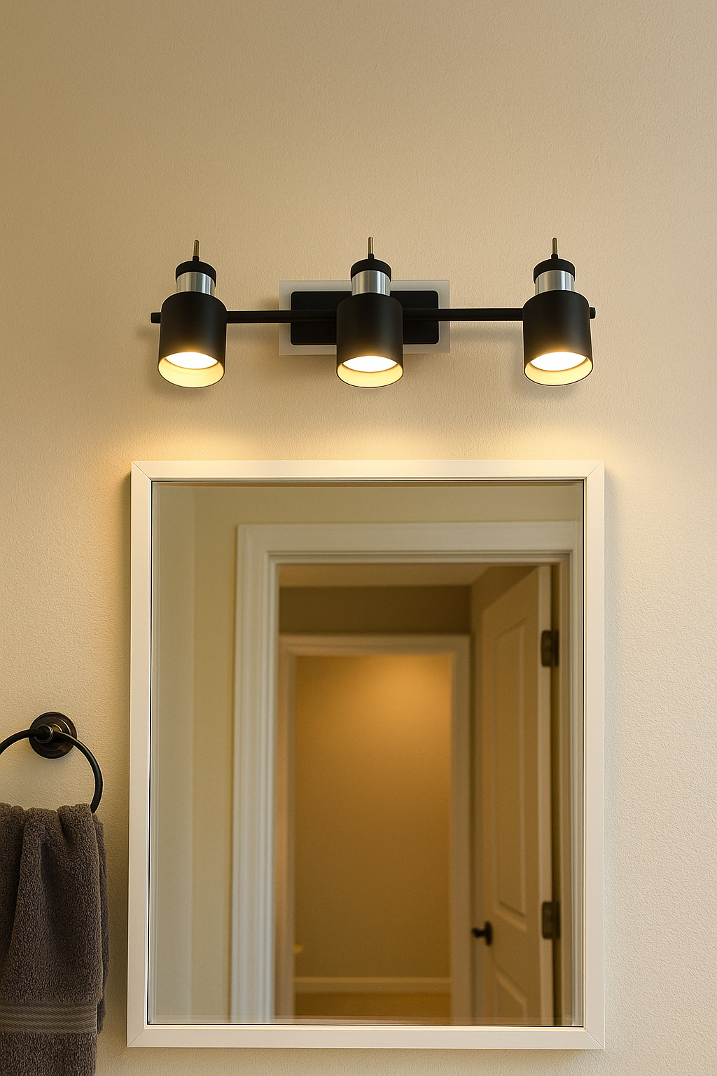 HDC Tri Focus 3×6W Gold-Black Modern Adjustable Spotlight Bar Wall Light