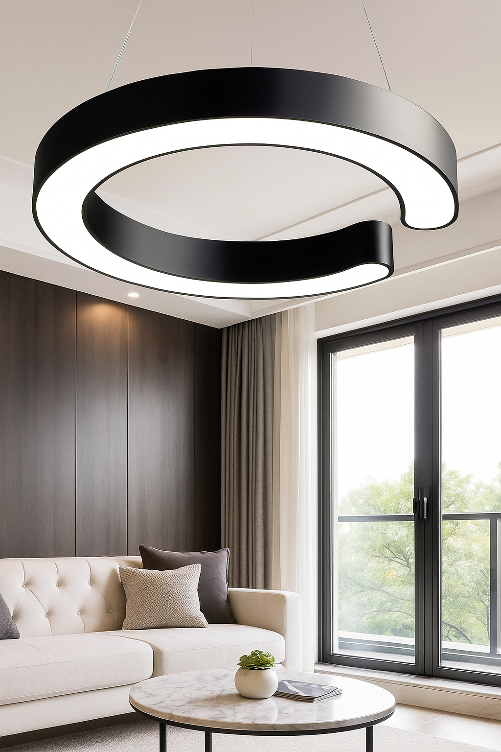 HDC Arc Glow Modern Circular LED Pendant Light