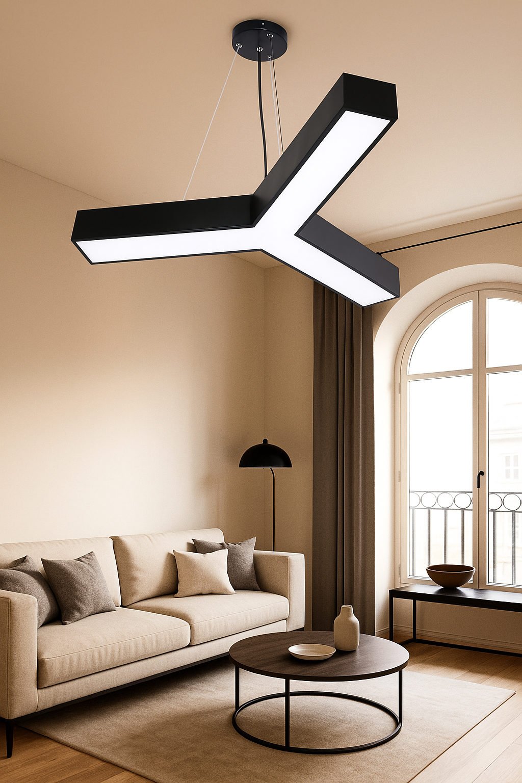 HDC Tri Axis Modern Geometric LED Pendant Light