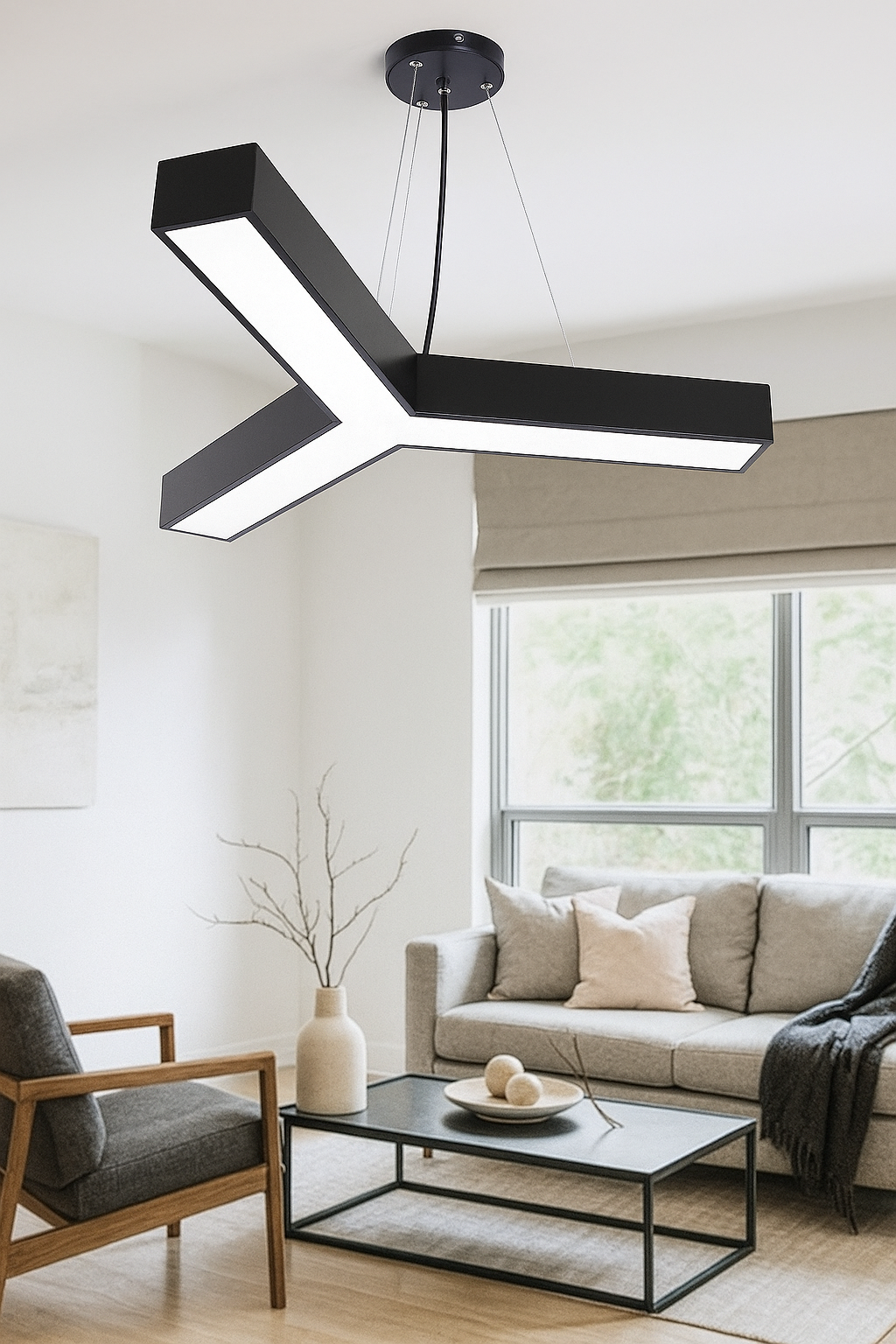 HDC Tri Axis Modern Geometric LED Pendant Light