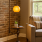 HDC Aura Sphere USB-Enabled Modern Floor Lamp with Integrated Side Table