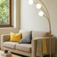 HDC HaloArc Minimalist Floor Lamp with Marble Side Table