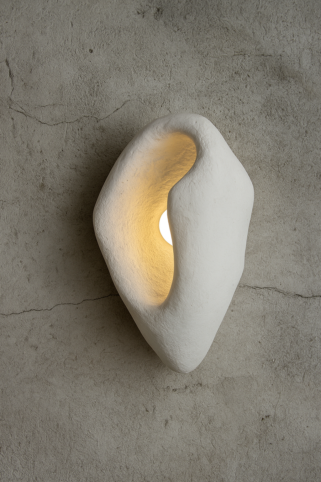 HDC Sculpt Glow Abstract Resin LED Wall Light For Living Room