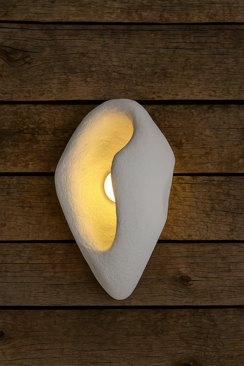 HDC Sculpt Glow Abstract Resin LED Wall Light For Living Room