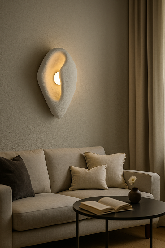 HDC Sculpt Glow Abstract Resin LED Wall Light For Living Room