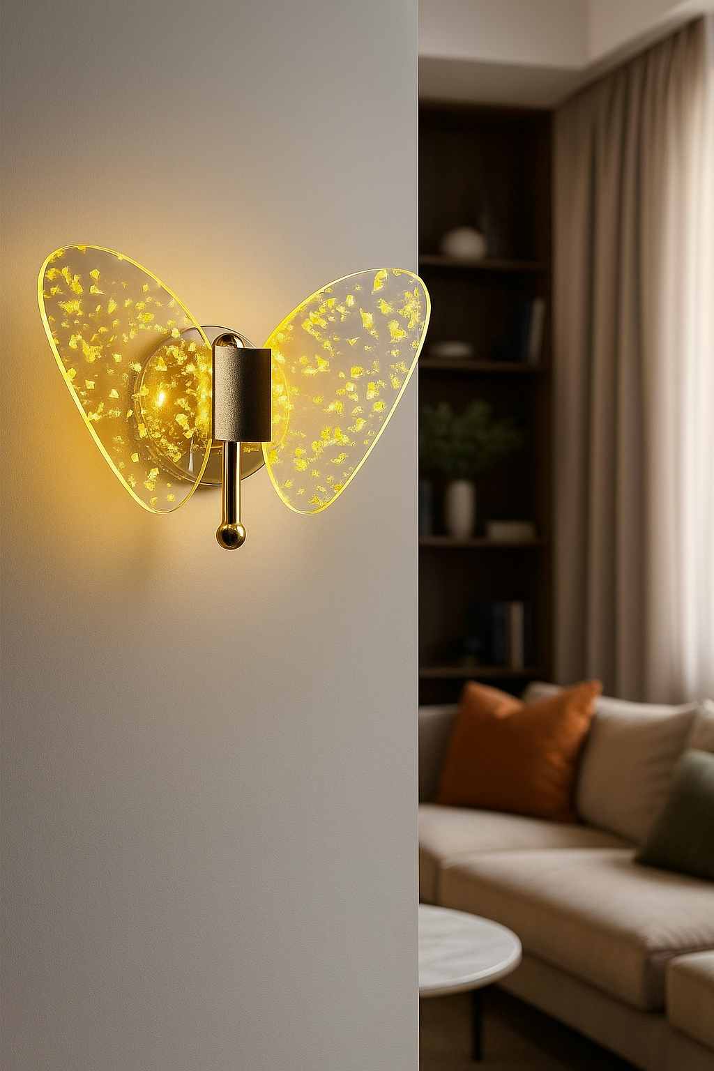 HDC Butterfly Glow Decorative LED Wall Light For Living Room