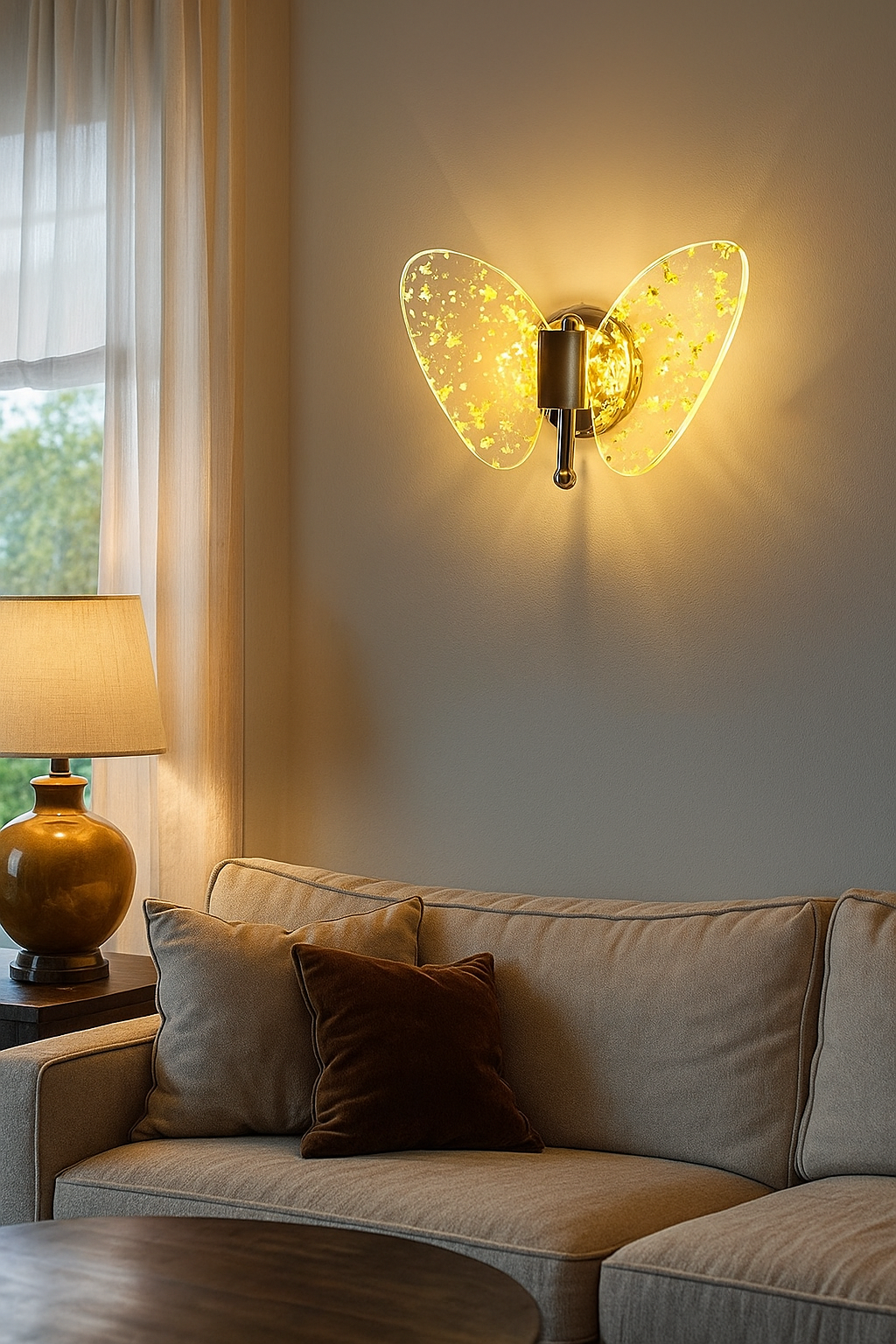 HDC Butterfly Glow Decorative LED Wall Light For Living Room