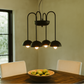 HDC Arc 5-Dome Modern Metal Chandelier Light For Living Room