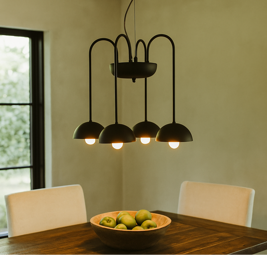 HDC Arc 5-Dome Modern Metal Chandelier Light For Living Room