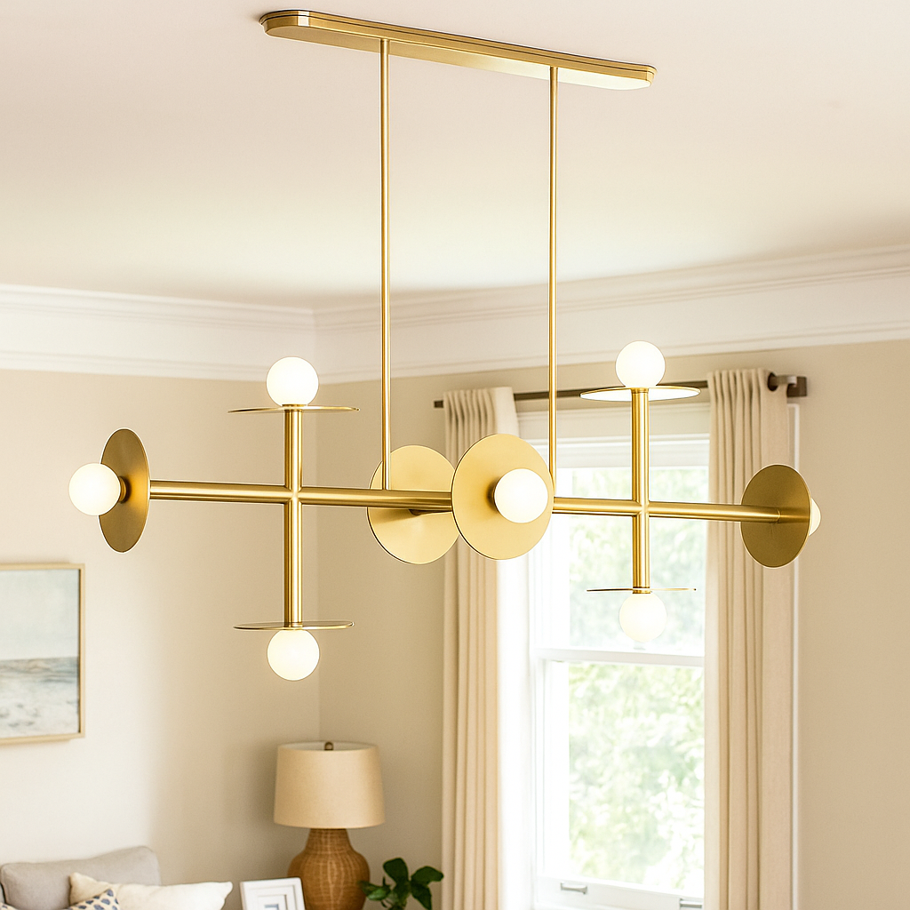 HDC Orion 8-Light Contemporary Gold Chandelier for Luxury Interiors