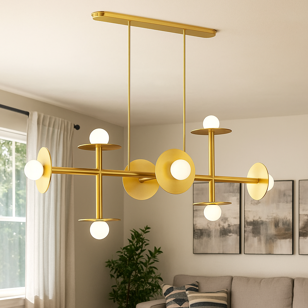 HDC Orion 8-Light Contemporary Gold Chandelier for Luxury Interiors