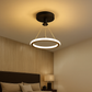 HDC  Circular Black LED Ring Pendant Ceiling Lamp For Hallways