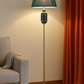 HDC Luxe Emerald Green Shade Brass Floor Lamp For Living