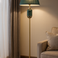 HDC Luxe Emerald Green Shade Brass Floor Lamp For Living